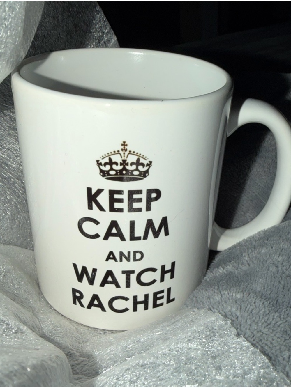 White "Keep Calm and Watch Rachel" Ceramic Mug - Rachel Maddow